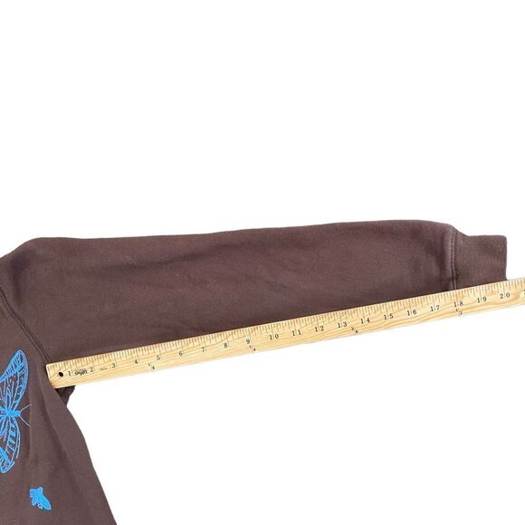 Bonfire Snowboarding Company Full Zip Brown Hoodie Women's S Exposed Zipper - Picture 11 of 11